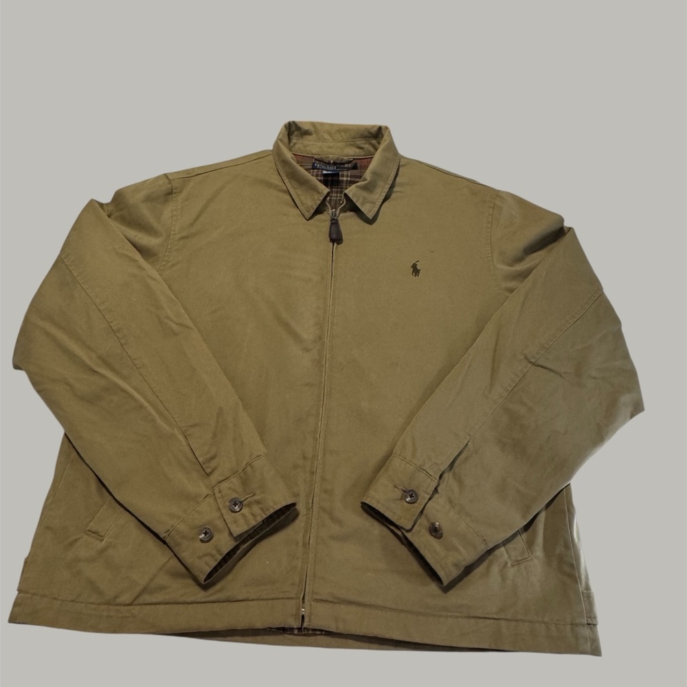 Polo Ralph Lauren Jacket Men's Brown Full Zip Pony Vintage 90s L - Picture 5 of 9